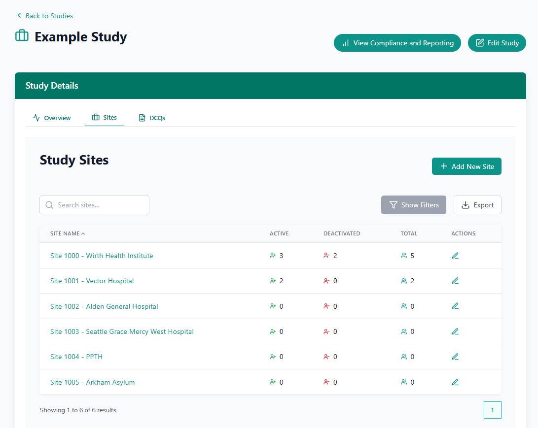 Our data viewing portal has a consumer grade feel with all studies under one username.